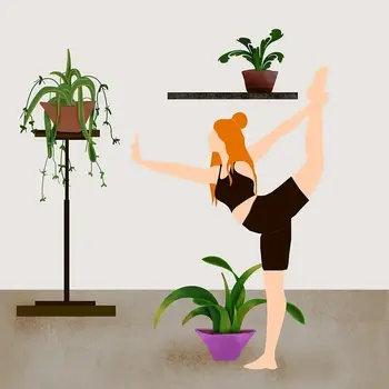 Woman practicing yoga